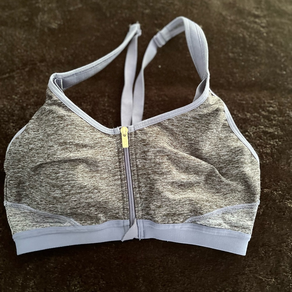 Victoria's Secret Heather Gray Zip Sports Bra